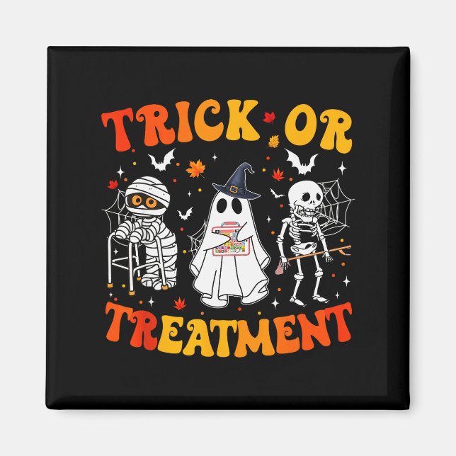 Trick Or Pt Physical Therapy Therast Halloween  Magnet (Front)