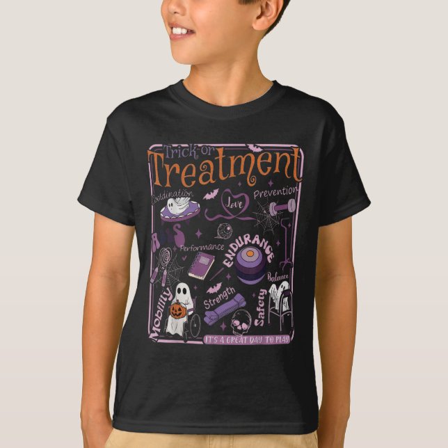 Trick Or Pt Physical Therapy Therast Halloween  T-Shirt (Front)