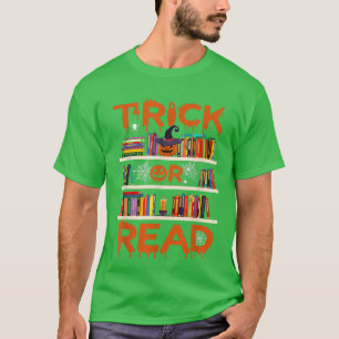Trick Or Read Library Pumpkin Halloween Librarian  T-Shirt