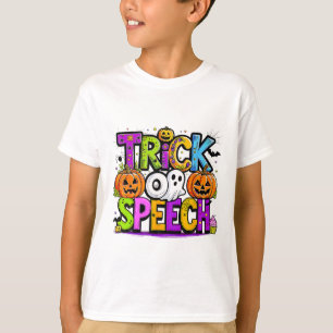 Trick Or Speech Halloween Teacher Ghost Men Women T-Shirt