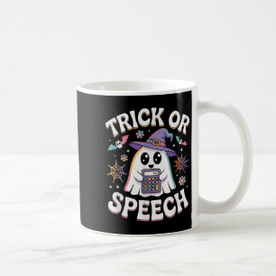 Trick Or Speech Retro Slp Halloween Speech Therapy Coffee Mug