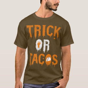 Trick or Tacos Funny Halloween T-Shirt