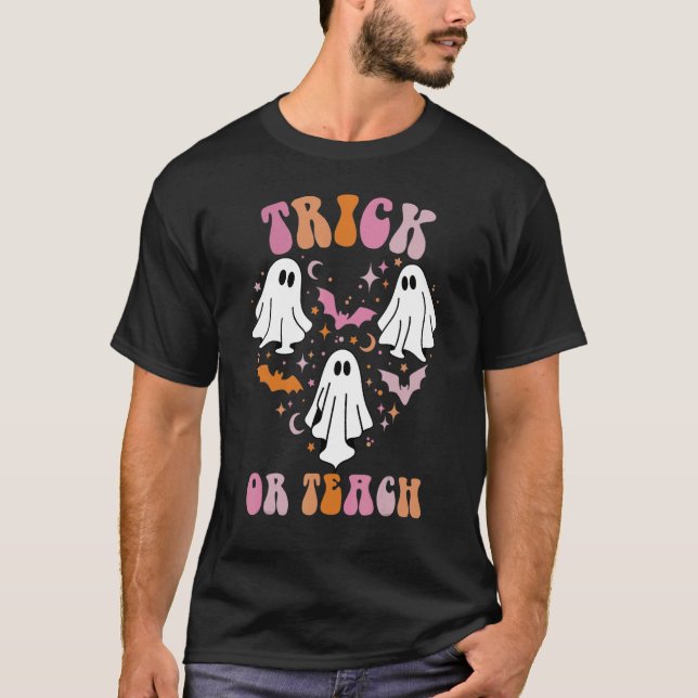 Trick Or Teach Cute Halloween Teacher Men Women T-Shirt (Front)