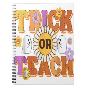 Trick Or Teach Funny Ghost Teacher Halloween Costu Notebook