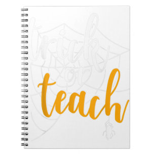 Trick Or Teach Funny Teacher Halloween Costume Gif Notebook