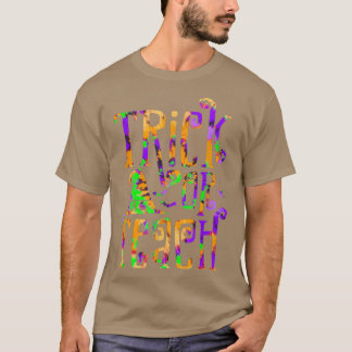 Trick Or Teach Funny Teacher Tie Dye Halloween Cos T-Shirt