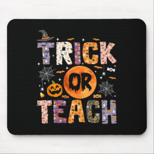Trick Or Teach Funny Teachers Halloween Ghost Mouse Mat