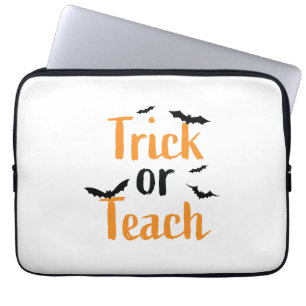 Trick or teach- Halloween design Laptop Sleeve
