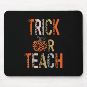 Trick Or Teach Halloween School Classroom Fall Aut Mouse Mat