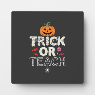 Trick or Teach Halloween Teacher Design (2)_1 Plaque