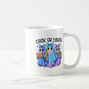 Trick Or Teach Pastel Galaxy Ghost Halloween Spook Coffee Mug