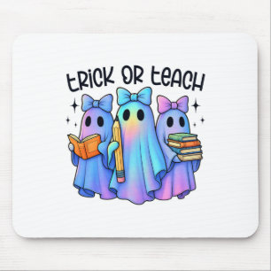 Trick Or Teach Pastel Galaxy Ghost Halloween Spook Mouse Mat