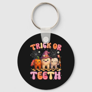 Trick Or Teeth Crew Dental Halloween Costumes Wome Key Ring