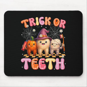 Trick Or Teeth Crew Dental Halloween Costumes Wome Mouse Mat