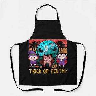 Trick Or Teeth Dentist Halloween Costume Dental Apron