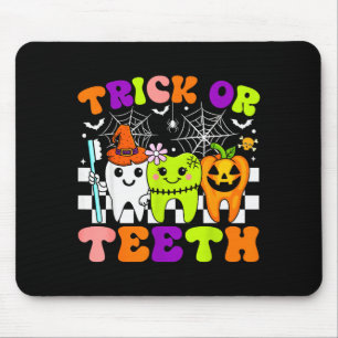 Trick Or Teeth Funny Dental Halloween Costumes Tre Mouse Mat