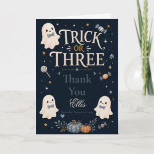 Trick or Three Birthday Thank You Card