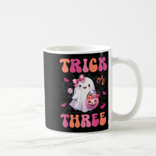 Trick Or Three Halloween 3 Years Old Ghost Birthda Coffee Mug