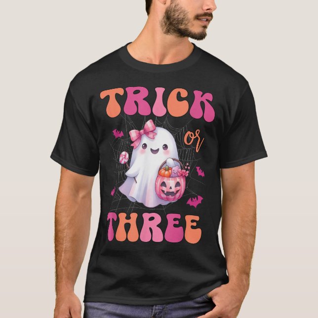  Trick Or Three Halloween 3 Years Old  T-Shirt (Front)