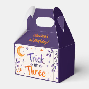 Trick or Three Halloween 3rd Birthday Cute Party Favour Box