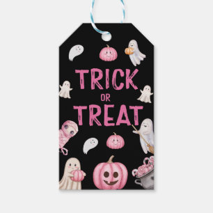 Trick Or Three Halloween Ghost 3rd Birthday Party Gift Tags