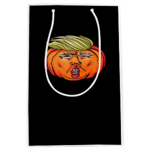 Trick Or Treason Anti Halloween Pumpkin Trumpkin  Medium Gift Bag
