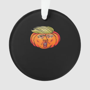 Trick Or Treason Anti Halloween Pumpkin Trumpkin Ornament