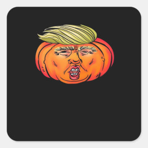 Trick Or Treason Anti Halloween Pumpkin Trumpkin  Square Sticker