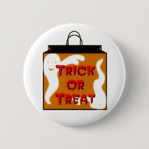 Trick Or Treat 6 Cm Round Badge