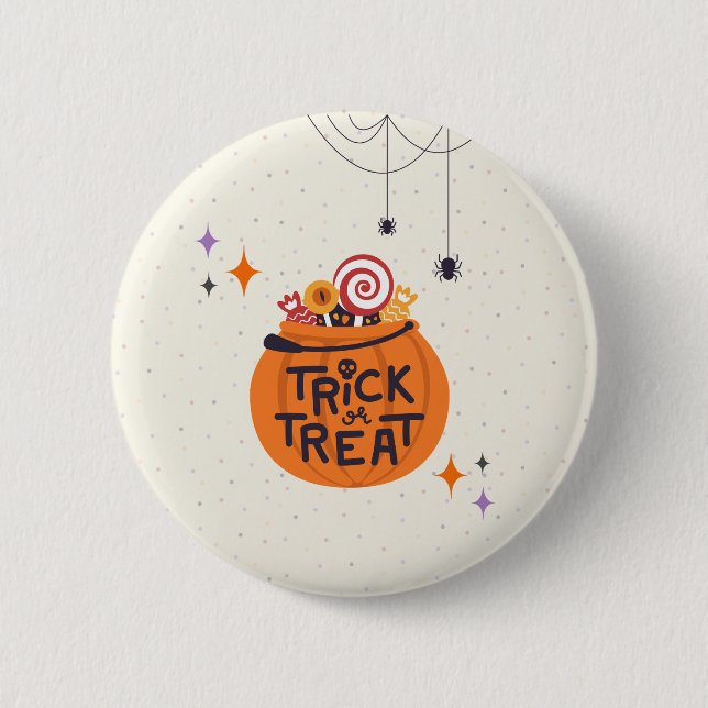 Trick or Treat 6 Cm Round Badge (Front)