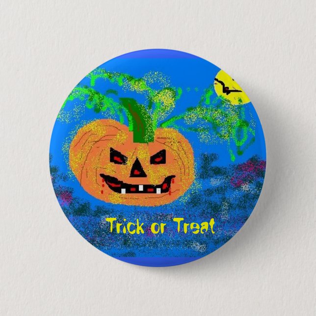 Trick or Treat 6 Cm Round Badge (Front)