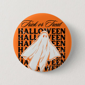 trick or treat 6 cm round badge