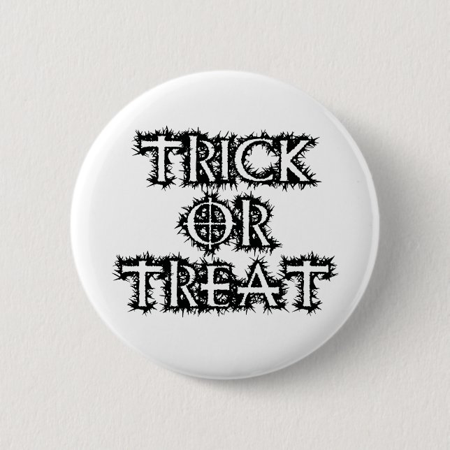 Trick or Treat 6 Cm Round Badge (Front)