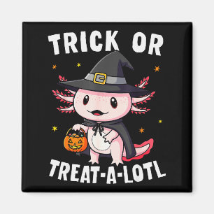 Trick Or Treat A Lotl Axolotl Halloween Costume Wi Magnet