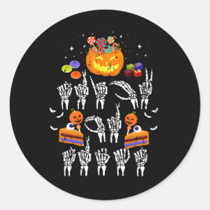 Trick or Treat ASL Hands American Sign Language Ha Classic Round Sticker