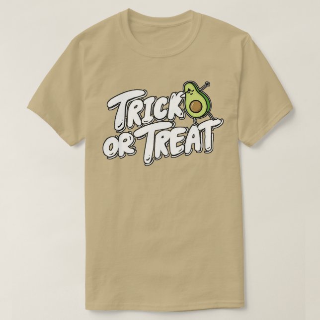 Trick or treat avocado funny T-Shirt (Design Front)