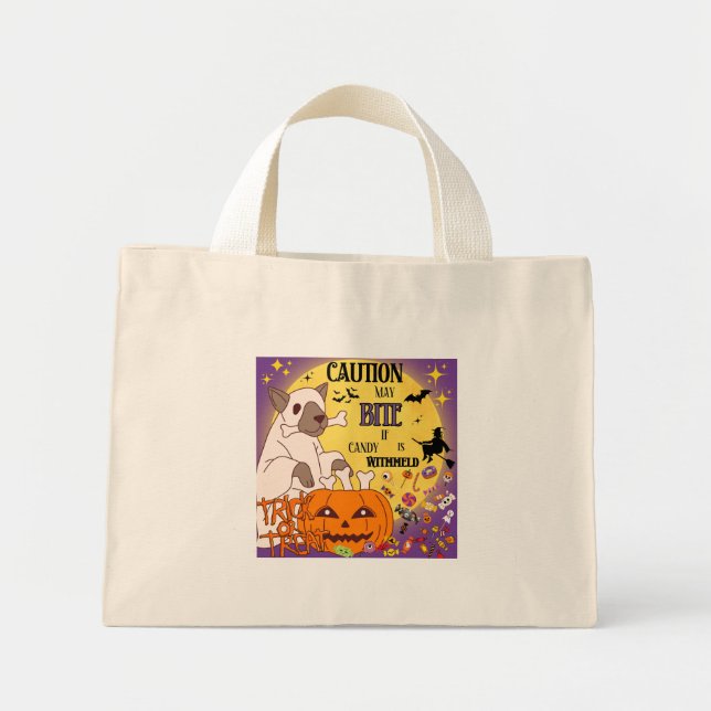Trick-or-Treat Bag - "Caution: May bite if candy i (Front)