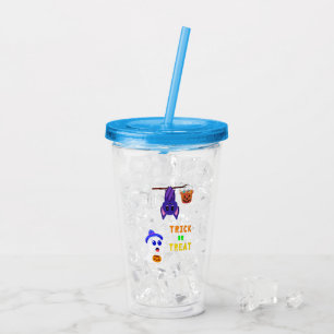 Trick Or Treat Bats Candy 31 UK October Halloween Acrylic Tumbler
