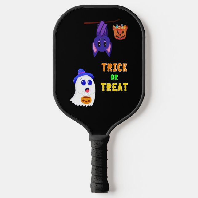 Trick Or Treat Bats Candy 31 UK October Halloween Pickleball Paddle (Front)