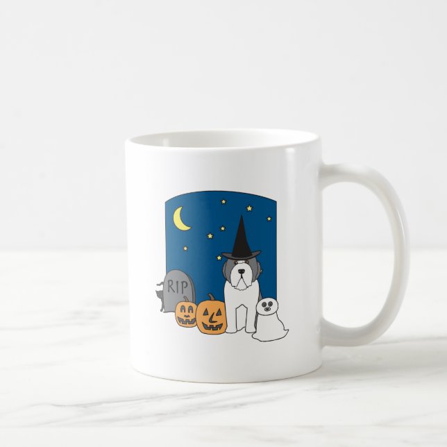 Trick or Treat Beardie Halloween Coffee Mug (Right)