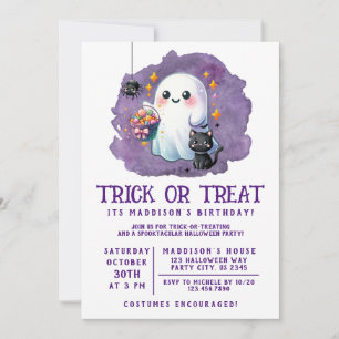 Trick or Treat Birthday Invitation