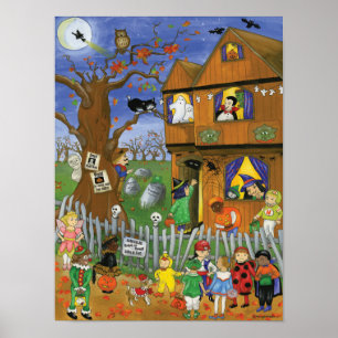 Trick or Treat, Bite and Eat. Halloween Poster