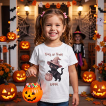 Trick or Treat Black Cat Candy Bucket