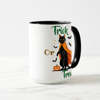 Trick or Treat Black Cat Speciality Mug
