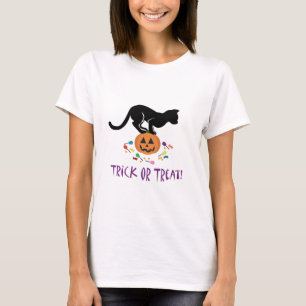 Trick or Treat Black Cat T-Shirt