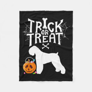 Trick Or Treat Black Russian Terrier Halloween Dog Fleece Blanket