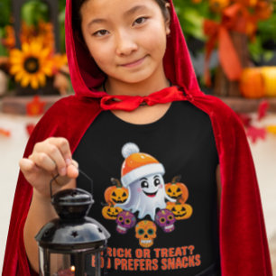 Trick or Treat Boo Funny Quote Halloween Party T-Shirt