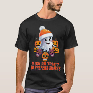 Trick or Treat Boo Funny Quote Halloween Party T-Shirt