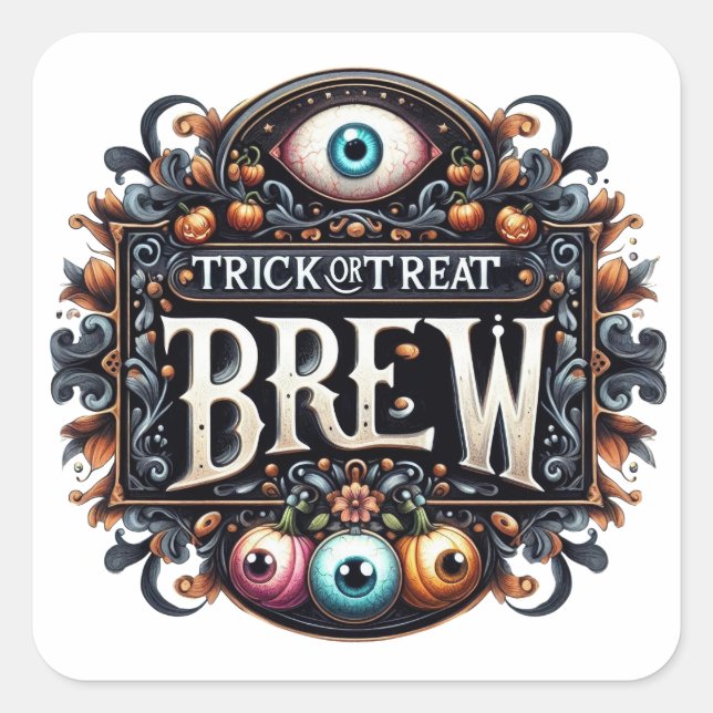 Trick or Treat Brew Sticker (Front)
