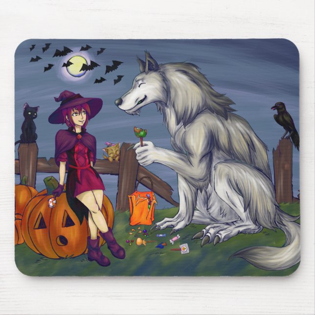 Trick or Treat Buddies Mouse Mat (Front)